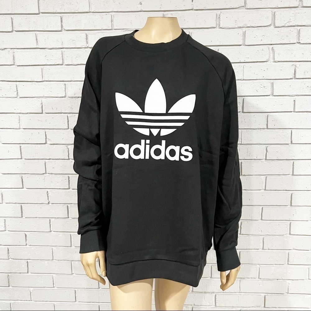 Adidas Originals‎ Adicolor Black Trefoil Crew Sweatshirt